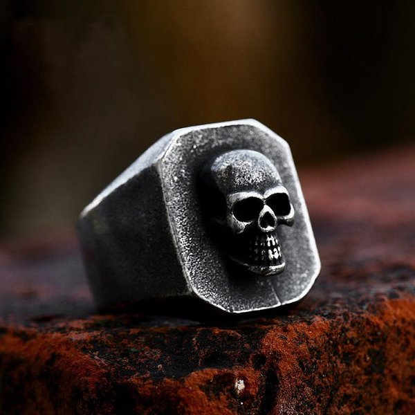 Anillos De Calavera Punk Vintage De Acero Inoxidable Para Hombres, Anillos De Calavera De Terror Punk GóTico, Hip Hop Para Hombres, Regalos De JoyeríA Para Motociclista Rock 11-image