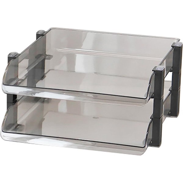 Bandeja Para Archivos De Escritorio Capas Clasificadas Estante Para Documentos AcríLico Estante De Almacenamiento Para Oficina Transparente 3 2 Layers 280X372X144Mm-image