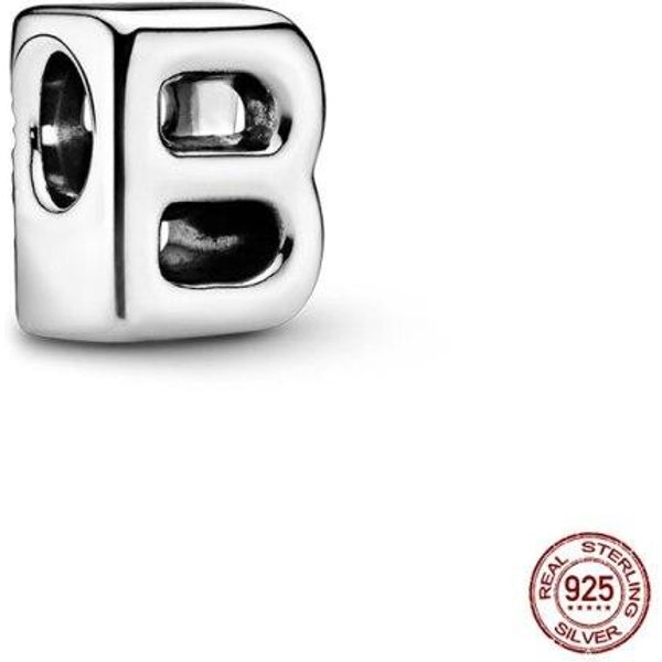 Colgante De Plata De Ley 100% AutéNtica, Letra Conmemorativa, Serie A-Z, Abalorios, Pulsera Original Panjia, JoyeríA Gray-image