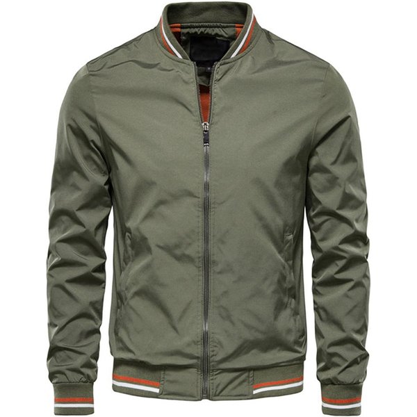 Chaqueta Bomber Hombre Primavera Verano Negra Casual Slim Fit BéIsbol Chaquetas Hombre Moda OtoñO Chaquetas De Alta Calidad Para Hombre L Verde-image