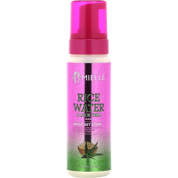 Mielle, Set Para Trenzas, Mezcla De Agua De Arroz Y Aloe Vera, 7.5 Fl Oz (222 Ml) Pink-image