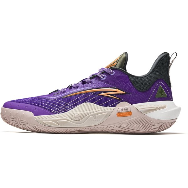 Zapatillas De Baloncesto Anta KAI 1 Velocidad CañA Baja Para Hombre Morado Gris 45-image