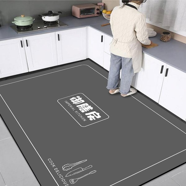 Mata Kuchenna PodłOgowa AntypośLizgowa, WodochłOnna Olejoodporna SzybkoschnąCa Dywanik KryształOwy Aksamit Do ŁAzienki I Toalety, Dekoracja Domu 50X80CM (1.6X2.6FT-image