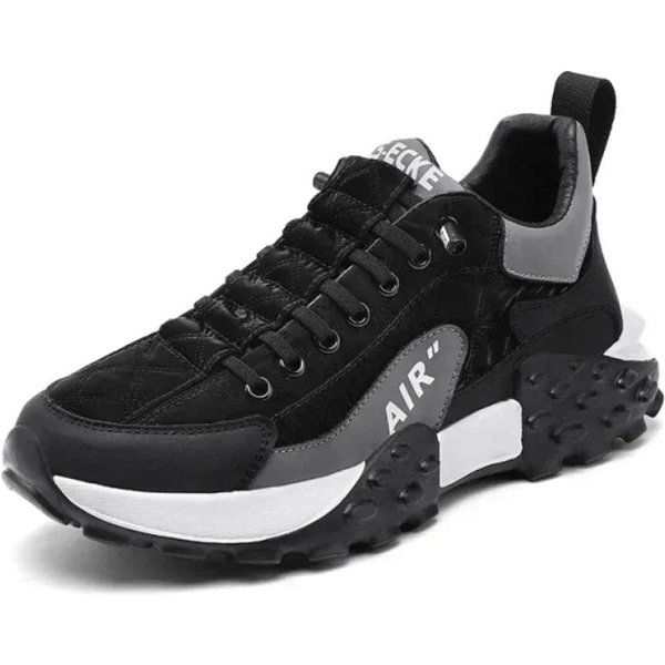 Zapatillas De Deporte De Suela Gruesa Para Hombre, Zapatos De Moda Para Hombre, Zapatos Vulcanizados VersáTiles, Zapatos Con Cordones Para Correr Al Aire Libre, Zapatillas Antideslizantes Para Hombre 46-image