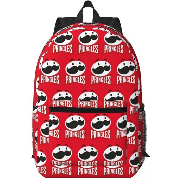 Patatas Chips Pringles Estampado Mochila Escolar Bolso Escolar Mochila De DíA Para Senderismo Viajes Para Hombres Mujeres Bolso Para Libros Bolsos De Hombro One Size-image