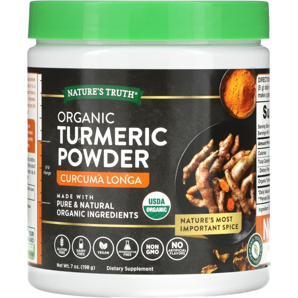 Nature's Truth, CúRcuma En Polvo OrgáNica, 7 Oz (198 Gramos)-image