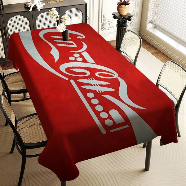 C-COCA-COLAS Mantel Rectangular DecoracióN De Mesa Reutilizable Impermeable PañO Para Mesa De Cocina Y Comedor DecoracióN De Fiesta Festiva 150X200Cm-image
