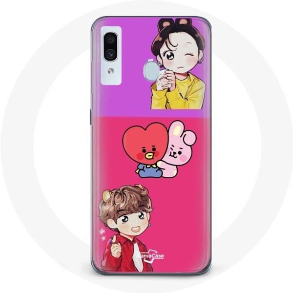 Coque Pour Samsung Galaxy A20E BTS BT21 Cooky Et Tata Bangtan V Et Jungkook Fanart-image