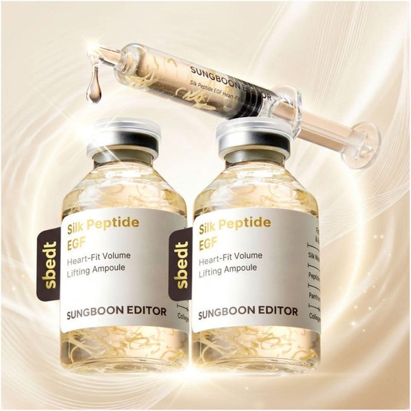 Sungboon Editor PéPtido De Seda EGF Heart Fit Ampolla Voluminizadora Lifting SéRum Reafirmante 30Ml 2 Pack (30Ml × 2) Beige-image