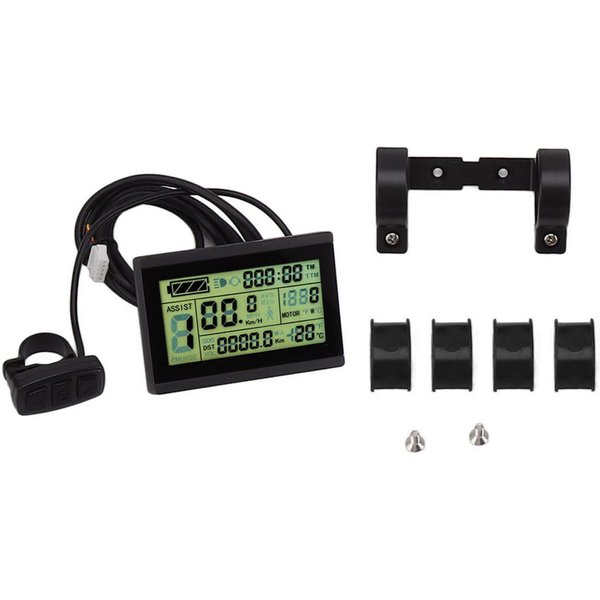 LCD3U Pantalla LCD Para Bicicleta EléCtrica Medidor Pantalla ABS SM Head Panel De Control De Pantalla Para Bicicleta EléCtrica Con-image