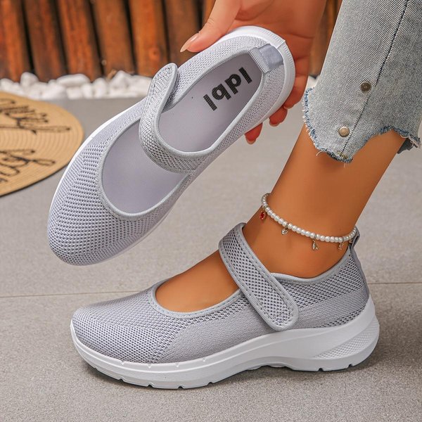 Zapatos Mary Jane CóModos De Suela Suave Para Mujer Caminatas Y Deportivas Transpirables Casuales 38 Gris-image