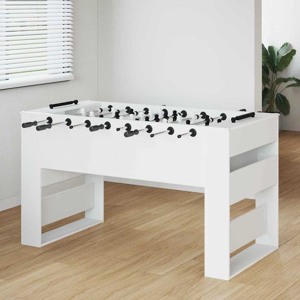 FutbolíN Mesa Blanca 146,5 X 74 X 85 Cm Tablero De PartíCulas-image
