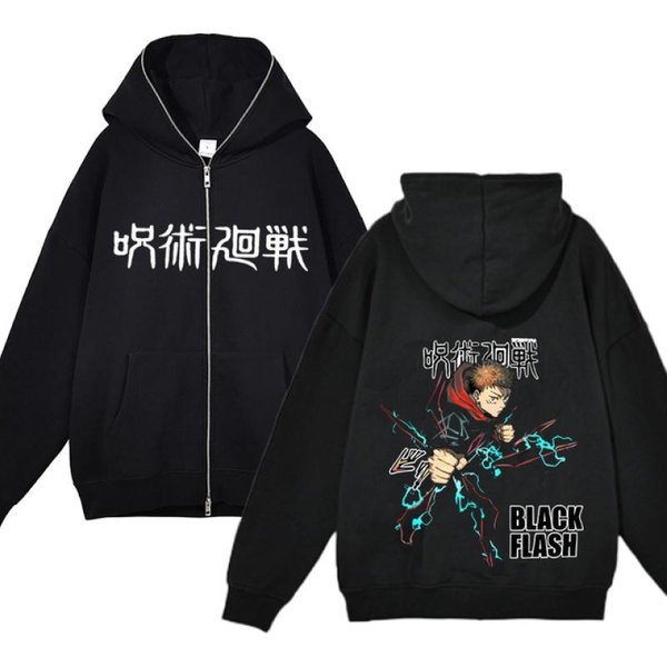 Anime Jujutsu Kaisen Chaquetas Con Cremallera Completa Sudaderas Con Estampado De Satoru Gojo Ropa De Calle Harajuku Sudaderas Con Capucha Para Hombres Ropa De Gran TamañO Y2K S Gray-image