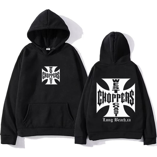 Sudadera Con Capucha Paul Walker West Coast Choppers Para Hombre Y Mujer, Top De Moda Oversize, Ropa Hip Hop, Forro Polar De Manga Larga, Sudadera Vintage XL Black-image