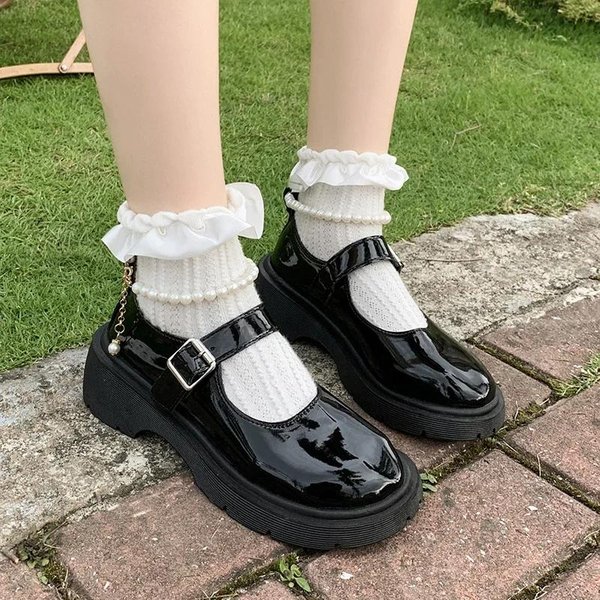 Buty Dla Kobiet Pasek Z Klamrą Damskie Wysokie Obcasy Moda Koralik Sznurkowy CzółEnka Sukienkowe Kobiety GorąCa Sprzedaż OkrąGłY Nosek Obcasy Kobiety 38-image