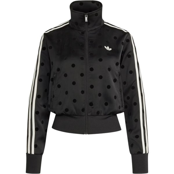Chaqueta Deportiva Adidas Originals De SatéN Estampada De Lunares Con Cuello Alto Con Cremallera Y Raya Para Mujer Chaquetas KV1166 XS-image