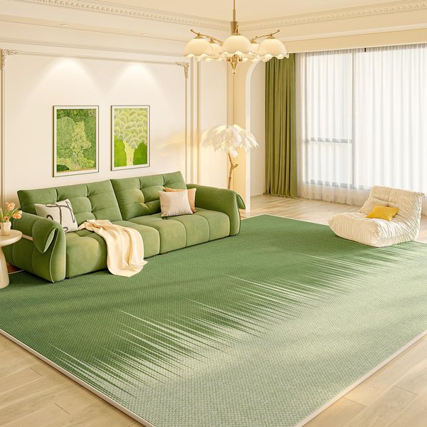 Zielony Minimalistyczny Dywan Do Salonu, Dywanik Obok ŁóżKa W Sypialni, DużA Mata PodłOgowa Do Garderoby, Dekoracja Domu 80X160Cm 31X63Inch-image