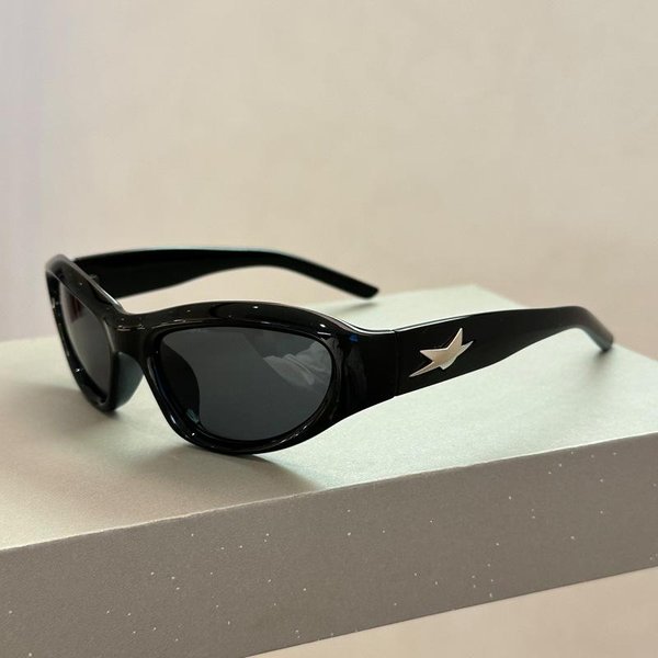 Klasyczne Modne Y2K Kocie Oko Nit Gwiazda Okulary PrzeciwsłOneczne Okulary Damskie Dla MężCzyzn Luksusowy Styl Projektanta Styl Punkowe SłOneczne Okulary PrzeciwsłOneczne Trend RóżOwe Sportowe Gogle Black-image