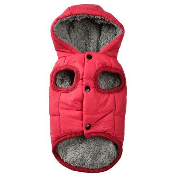 Bluza Termiczna Dla Psa Z Podszewką Z Polaru, Kurtka Dla Psa Z Kapturem, Zapinana Na Guziki, CiepłY Zimowy PłAszcz Dla SzczeniąT Dla MałYch I śRednich PsóW S-image