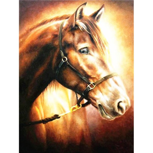 Pintura De Diamantes 5D Caballo Bordado De Diamantes Animales Imagen Diy Mosaico Punto De Cruz DecoracióN Del Hogar 30X40CM-image
