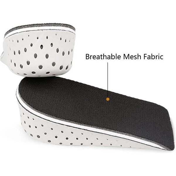 Plantillas Para Aumentar La Altura, Espuma ViscoeláStica, Plantillas Invisibles Para Aumentar La Altura, Comodidad Deportiva, Medias Plantillas Para Hombre Y Mujer 4Cm Height White-image