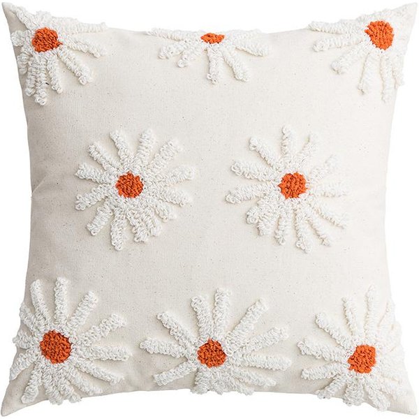 Funda De CojíN Decorativo De Felpa Bohemio 45X45Cm Funda De CojíN RomáNtico Sol Para Sofá Funda De Cintura Funda De Almohada Estilo GeoméTrico Con Borlas Para Casa De HuéSpedes 45X45Cm-image