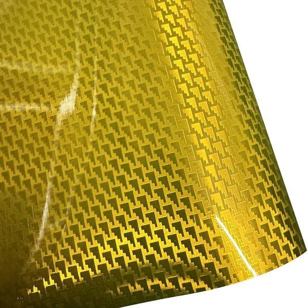 50X30Cm 152X10Cm Folia Winylowa Z WłóKna WęGlowego Efekt 3D Folia Naklejka Do Samochodu Motocykla DIY GOLD-152*10CM-image