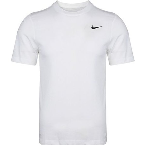 Camiseta De Manga Corta Para Entrenamiento Nike Dri-Fit Crew Lisa Hombre Tops Blanco AR6030-100 XL White-image