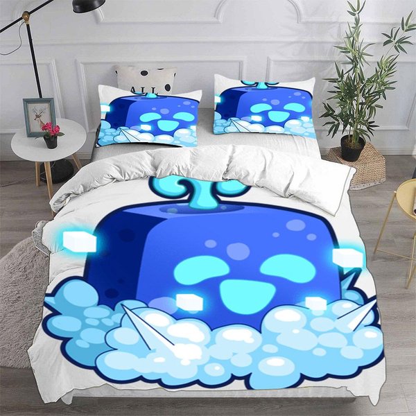 Juegos De Cama Blox Fruits Cubrecama EdredóN Funda NóRdica Funda De Almohada Juegos De 2-3 Piezas TamañO Individual Doble Grande DecoracióN De Dormitorio EU Single 135X200Cm-image