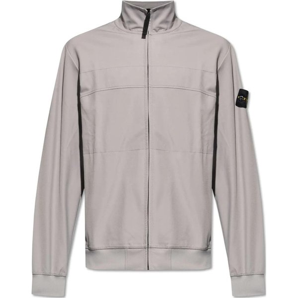 Stone Island Jednolity Kolor StóJ DłUgi RęKaw Zamek LuźNa Kurtka MęSkie Kurtki Szary 8015621530-V0064 M Gray-image