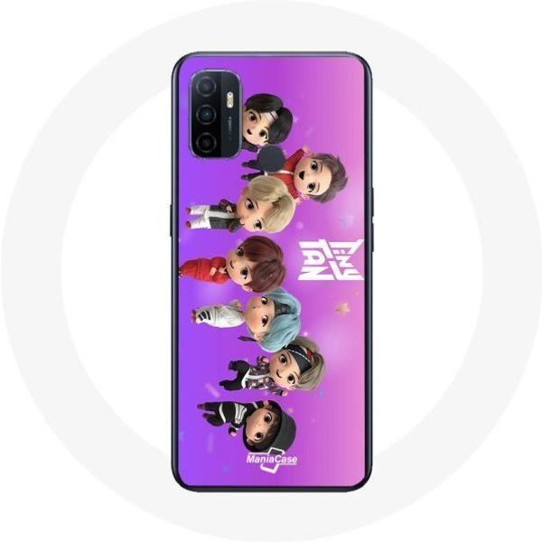 Funda Para Oppo A53 BTS Tinytan AnimacióN PóSter RM Jin Suga J-Hope Jimin Jungkook Y V Mic Drop Baile-image