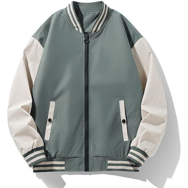 Chaqueta De Hombre Chaqueta Informal Holgada De Primavera Y OtoñO Para NiñOs 5XL Gray-image