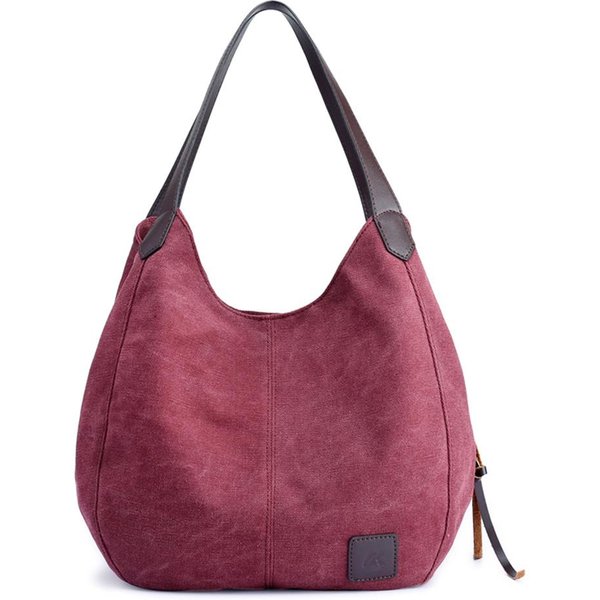 Bolso De Hombro De Lona Para Mujer, Bolso Con MúLtiples Bolsillos, Bolsos Vintage, Bolsos Hobo-image