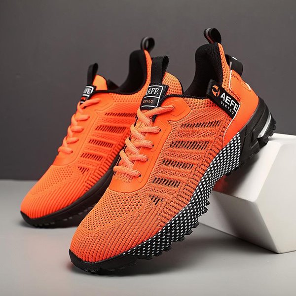 Nuevas Zapatillas De Running Para Hombre 2024 Transpirables Zapatos Deportivos Para Exteriores Zapatillas Ligeras Para Hombre Calzado AtléTico CóModo Para Entrenamiento 43 Naranja-image