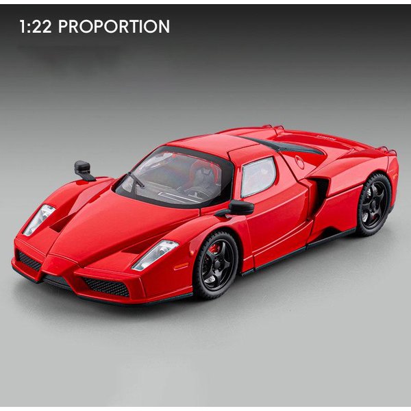 1:24 Enzo Model Sportowego Samochodu Ze Stopu Metal Diecast Pojazdy WyśCigowe Model Samochodu Symulacja DźWięKu I ŚWiatłA Kolekcja Zabawka Dla Dzieci Prezent-image