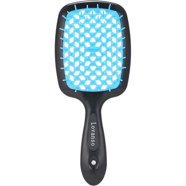 Cepillo De Paleta Para El Cabello, Cepillo AntiestáTico Para Desenredar, Masaje, Peine Suave, Alisar El Cabello Y Rosa Oscuro-image
