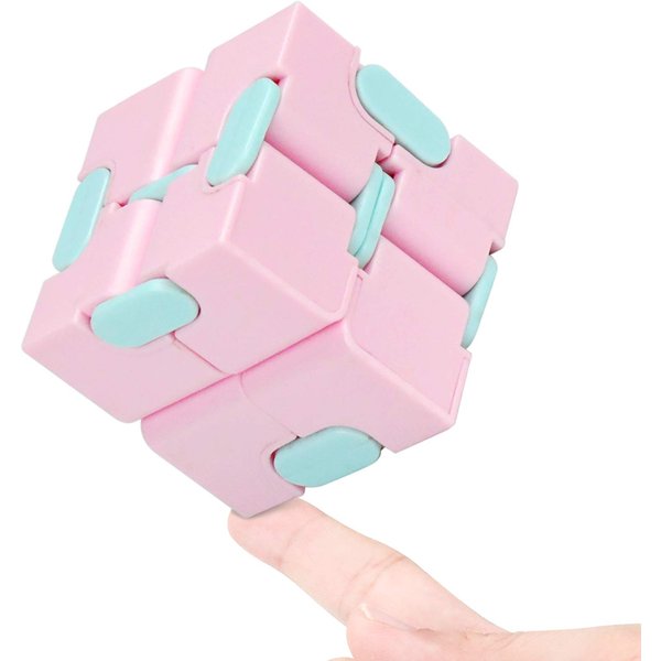 Kostka NieskońCzonośCi Fidget Zabawka Sensoryczna Mini Kostka Puzzle Zabawka Ulga W Stresie LęKu Magiczna Kostka Flip Zabawka Dla Adhd Autystycznych DorosłYch Dzieci White-image