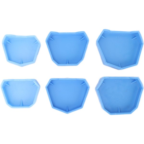 6 Szt. Baza Modelu Dentystycznego Laboratorium Silikonowa Baza FormująCa Do Laboratorium Dentystycznego Formy Bazowe ŁAdowanie Modelu Gipsowego Niebieska White-image