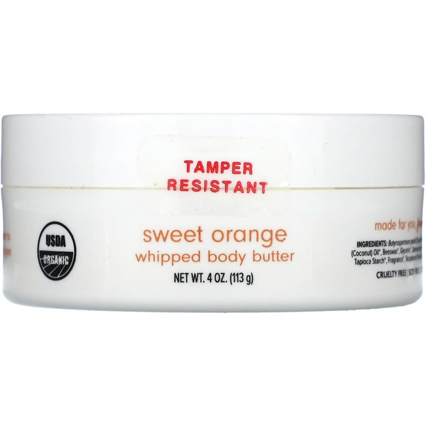Dr. Mercola, Ola Botanicals, Whipped Body Butter, Sweet Orange, 4 Oz (113 G) White-image