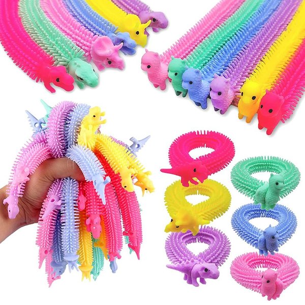 5 Sztuk RozciąGliwa Zabawka Fidget Kolorowe RozciąGliwe Sznurki Sensoryczny Robak Fidget RozciąGliwa Zabawka Do RozłAdowania Stresu UspokajająCa RelaksująCa Prezenty Blue-image