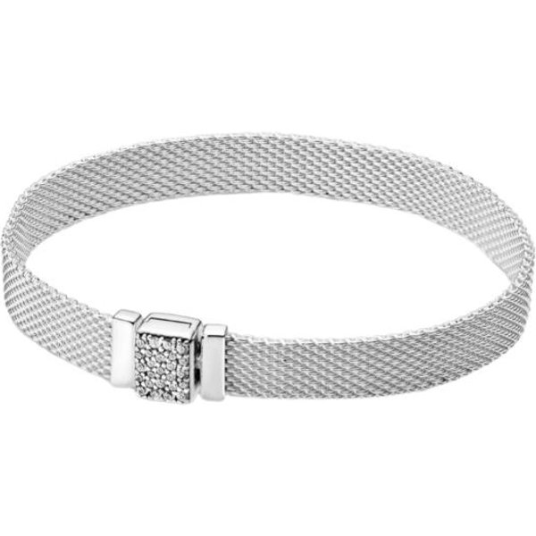 Pulsera Pandora Original De Lujo Plata De Ley 100 % 925 Para Mujer Cadena De Serpiente Brazalete Charm AutéNtico Alta Calidad JoyeríA DIY 20Cm-image