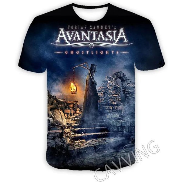 Avantasia Banda Hip-Hop Rock ImpresióN 3D Deporte Secado RáPido Transpirable Camiseta Para Hombre Calle Casual Moda MúSica CláSica Manga Corta Top 4XL-image