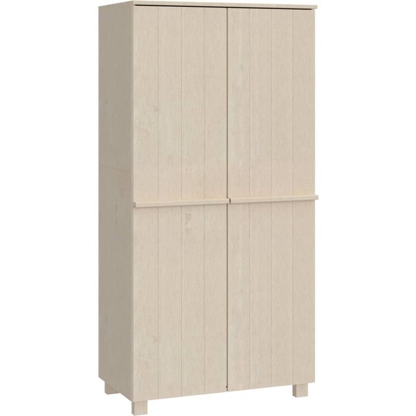 Armario Hamar MarróN Miel 89 X 50 X 180 Cm Madera De Pino Macizo-image