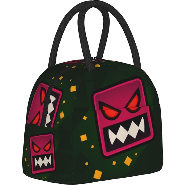 Gra Geometryczny SześCian Akcesoria Izolowana Torba Na Lunch Na ZewnąTrz Torba Do Przechowywania ŻYwnośCi PrzenośNy Cooler Termiczny Lunchbox Option 1-image