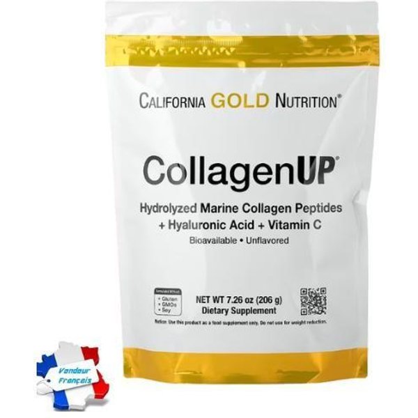 ColáGeno Marino En Polvo - California Gold Nutrition - Alta AbsorcióN - Con Vitamina C - ÁCido HialuróNico-image