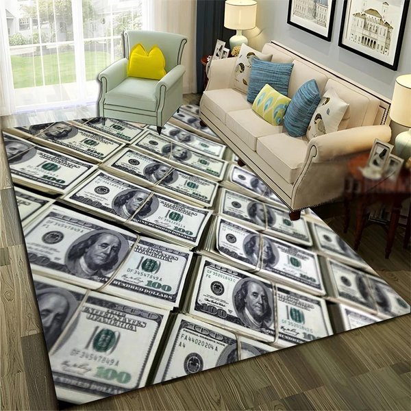 Bogaty WzóR PienięDzy Euro Dolara 3D Dywanik Dywan Do Domu Salon Sypialnia Sofa Wycieraczka Dekoracyjna, Dywanik DziecięCy AntypośLizgowa Mata PodłOgowa 40X60Cm16X24In-image