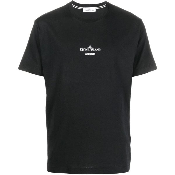 Stone Island T-Shirt Z KróTkim RęKawem Czarny MęSkie GóRy 77152NS91-V0029 XXL Black-image