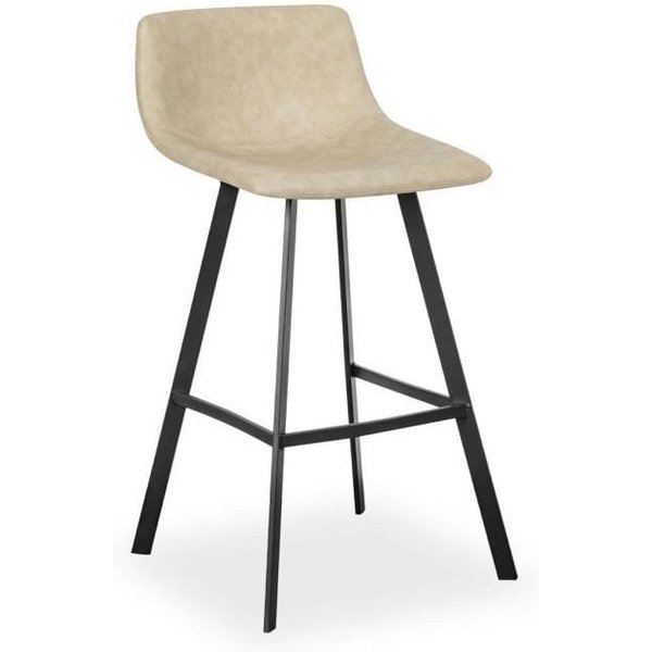 Taburete - Versa - Edvin - Blanco - Metal - 49 X 88 X 42 Cm Blanco-image