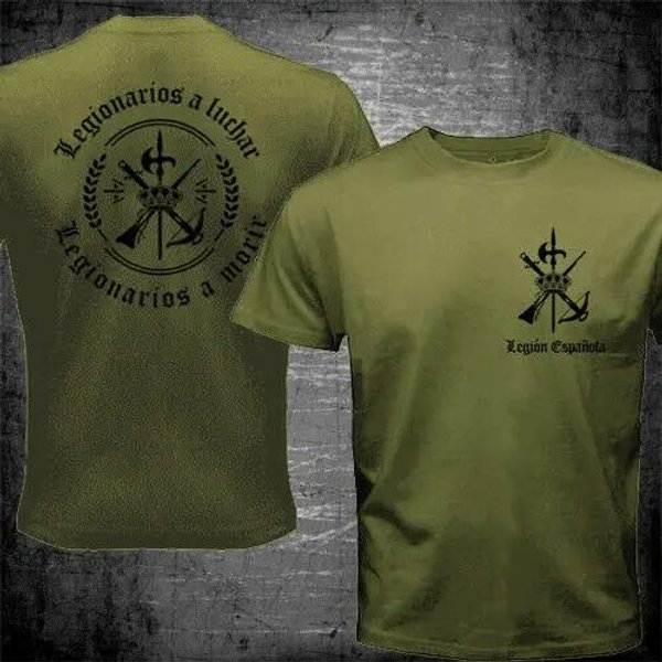 Camiseta De AlgodóN De Manga Corta Con Cuello Redondo Para Hombre N5Ew S-5XL LegióN Extranjera EspañOla EspañOla Tercio EjéRcito Militar Camiseta. 3XL-image