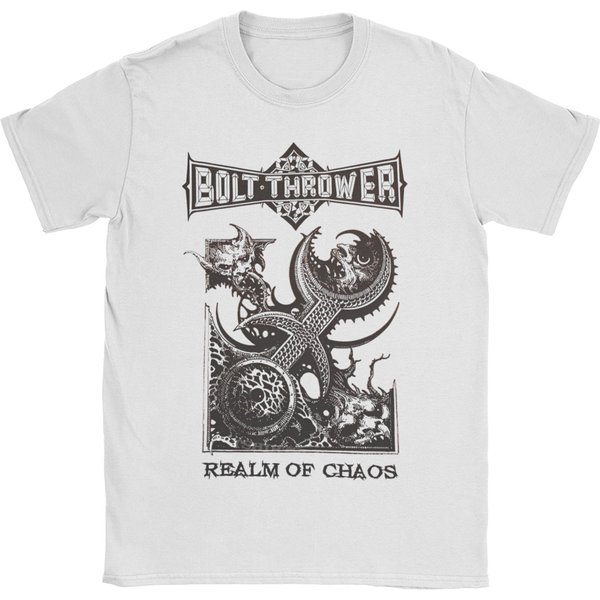 Koszulki Z Logo ZespołU Rockowego Bolt Thrower MęSkie Damskie BawełNiane Szalone Koszulki OkrąGłY Dekolt T-Shirt KróTki RęKaw Ubrania Lato 3XL White-image